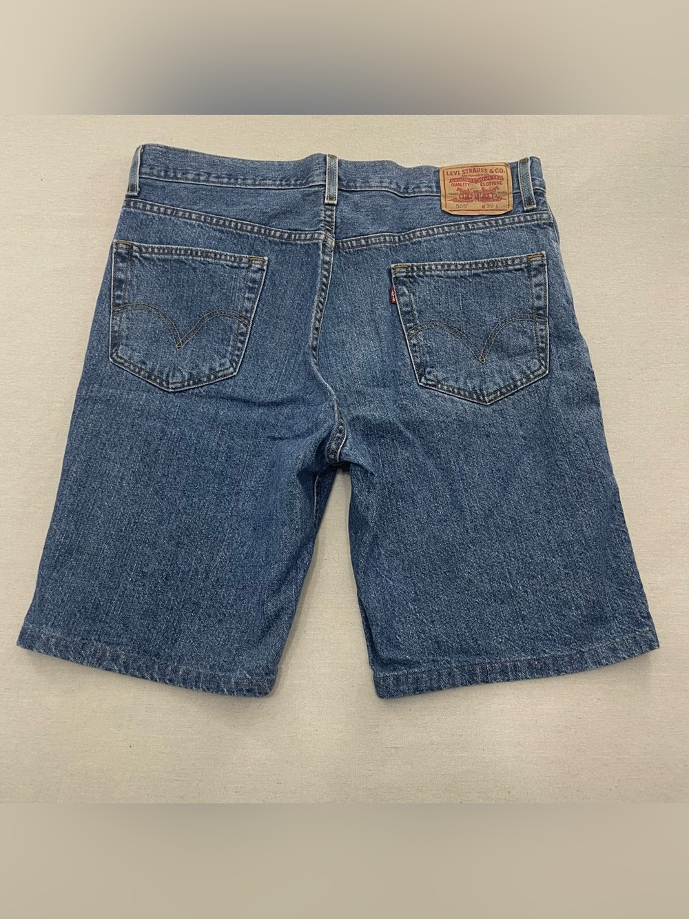 Vintage 2006 Levi’s 505 Denim Shorts Men's 36 Blue Jean Jorts Y2K Columbia